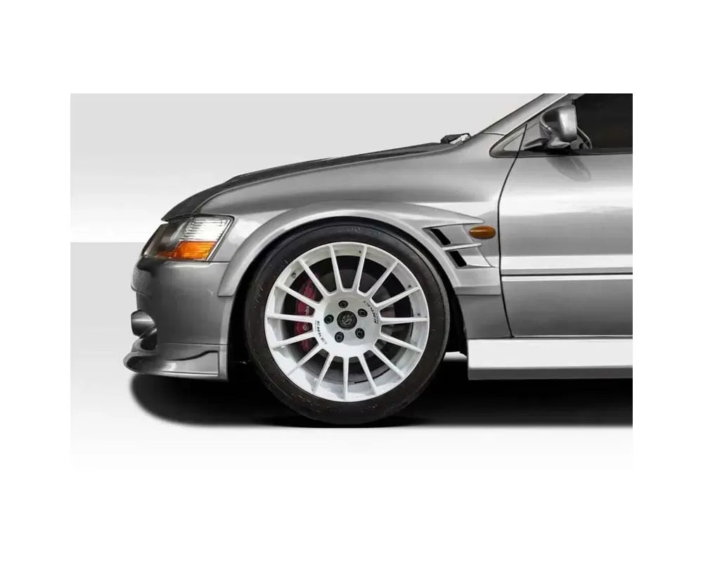 Duraflex Cyber Front Fenders Flare Compatible With 2003-2006 Mitsubishi Evolution - 2 Piece