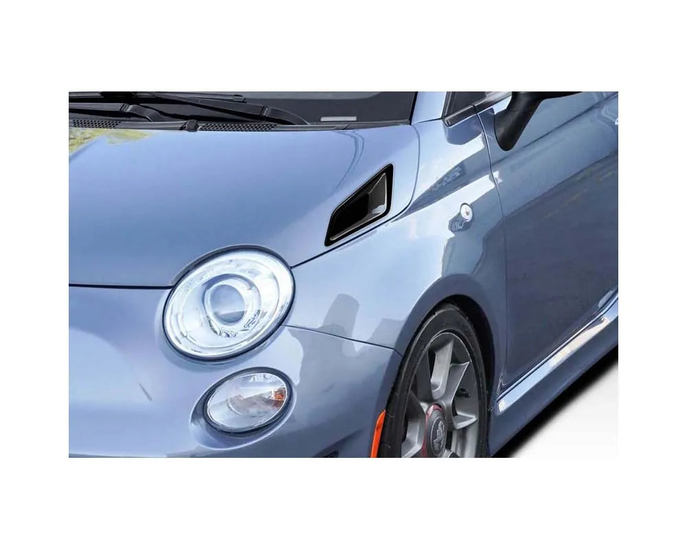 Duraflex Kima Hood Side Vents Compatible With 2012-2019 Fiat Abarth 500 - 2 Piece