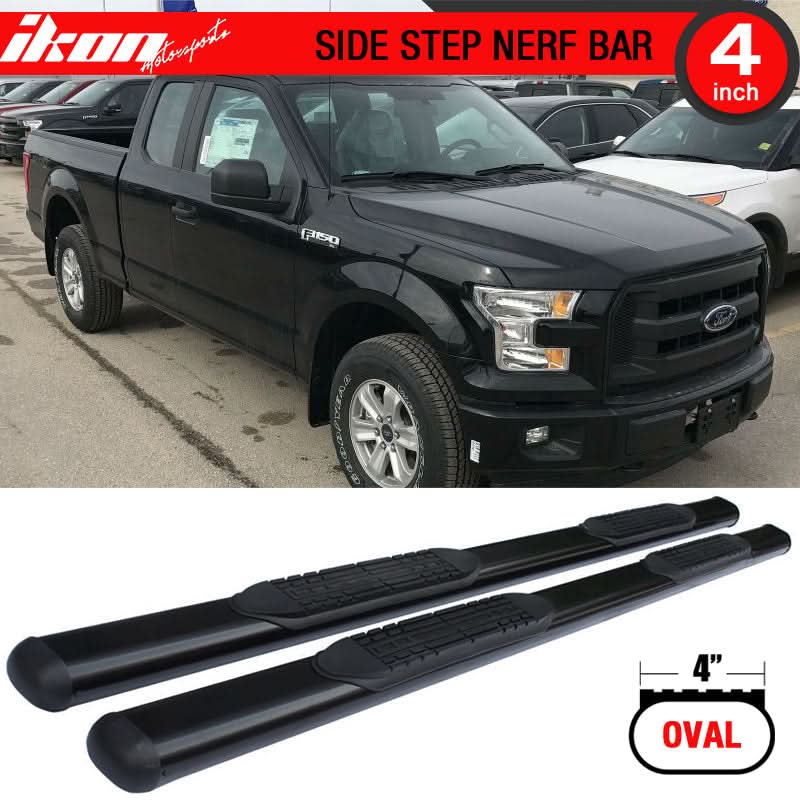 2015-2022 Ford F150 Super Cab 4in Steel Side Step Bar Running Board