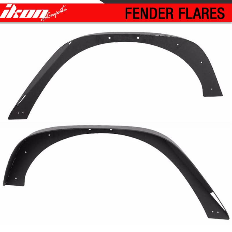 2007-2017 Jeep Wrangler Jk Textured Flat Style Fender Flare Steel