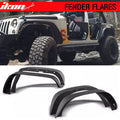 2007-2017 Jeep Wrangler Jk Textured Flat Style Fender Flare Steel