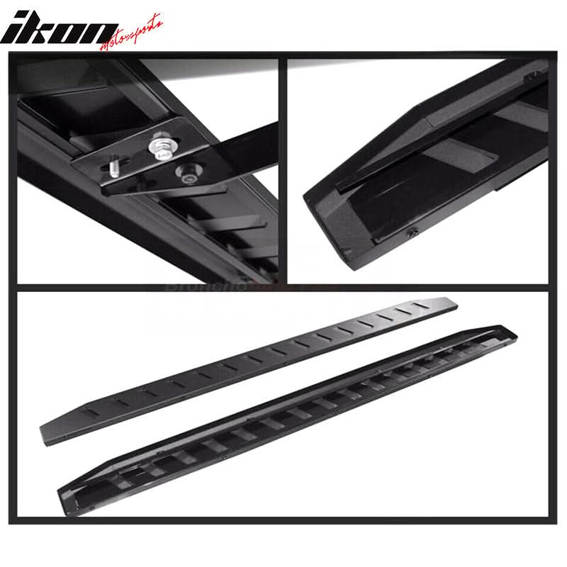 2007-2018 Chevy Silverado GMC Sierra Crew Cab Black 5" Running Board