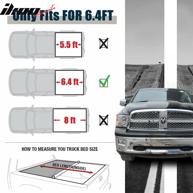 Fits 19-23 Dodge Ram 1500 6.4 ft Lock Soft Tonneau Cover