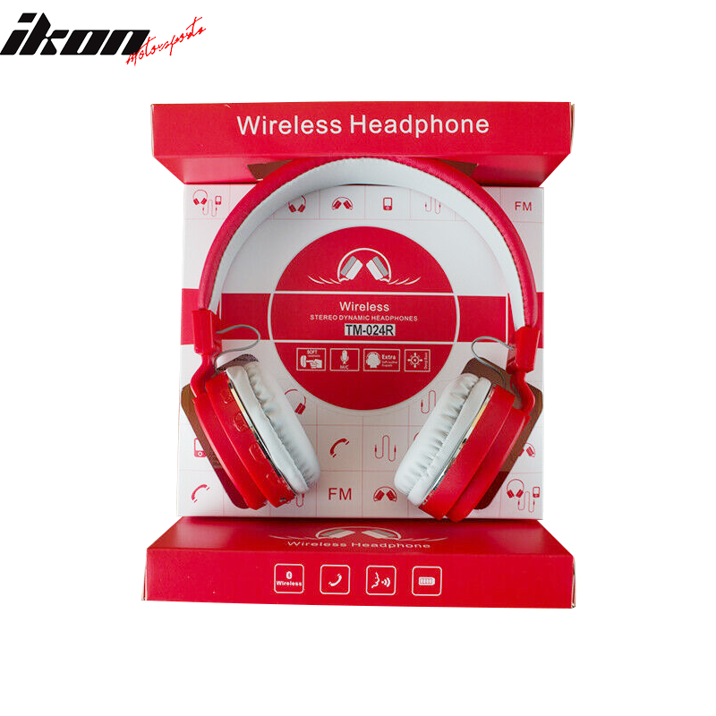 Universial Red Bluetooth Wireless Headphones Sport Stereo Foldable