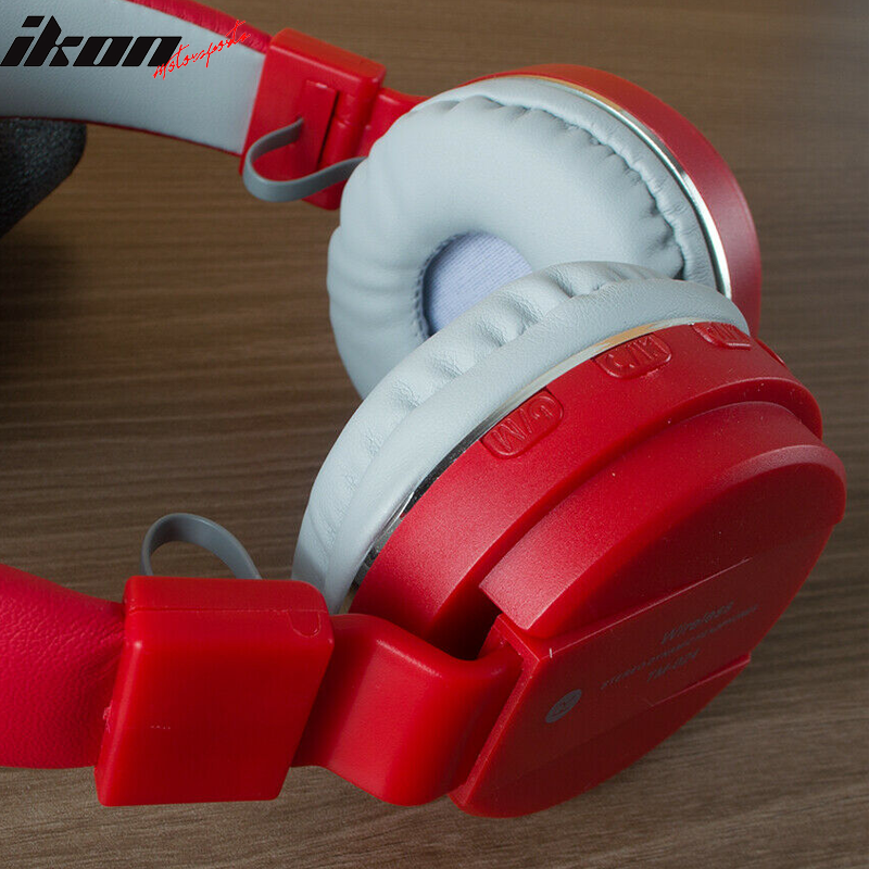 Universial Red Bluetooth Wireless Headphones Sport Stereo Foldable