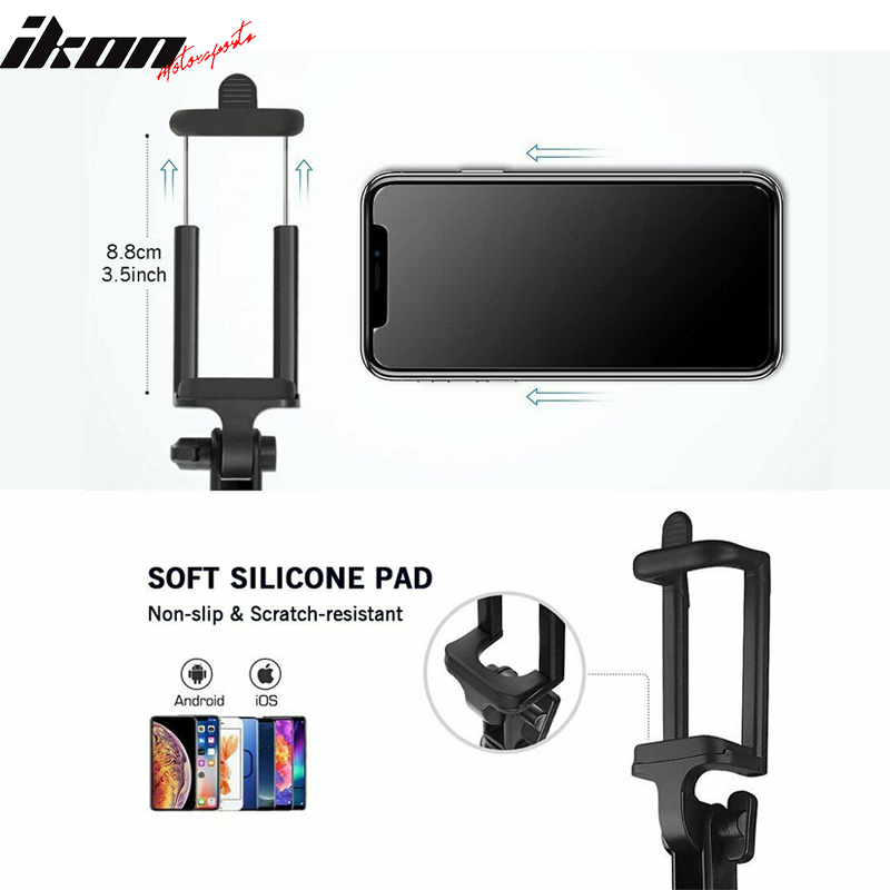 Blue 24''Selfie Stick Extendable Phone Holder Fits iPhone and Android