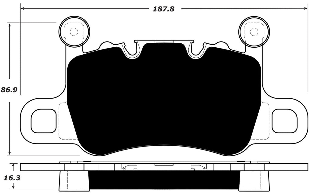 Porterfield Brake Pads for 2014 PORSCHE 911 Turbo w/Iron Discs