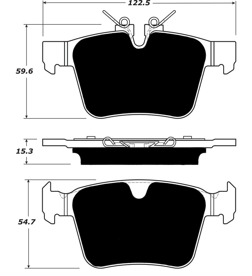 Porterfield Brake Pads for 2017 JAGUAR XF/XFR 4 CYL