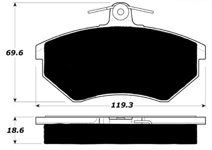 Porterfield Brake Pads for 1981 AUDI 5000