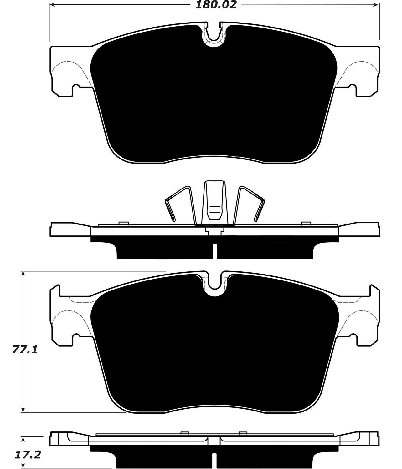 Porterfield Brake Pads for 2018 JAGUAR XE 18"