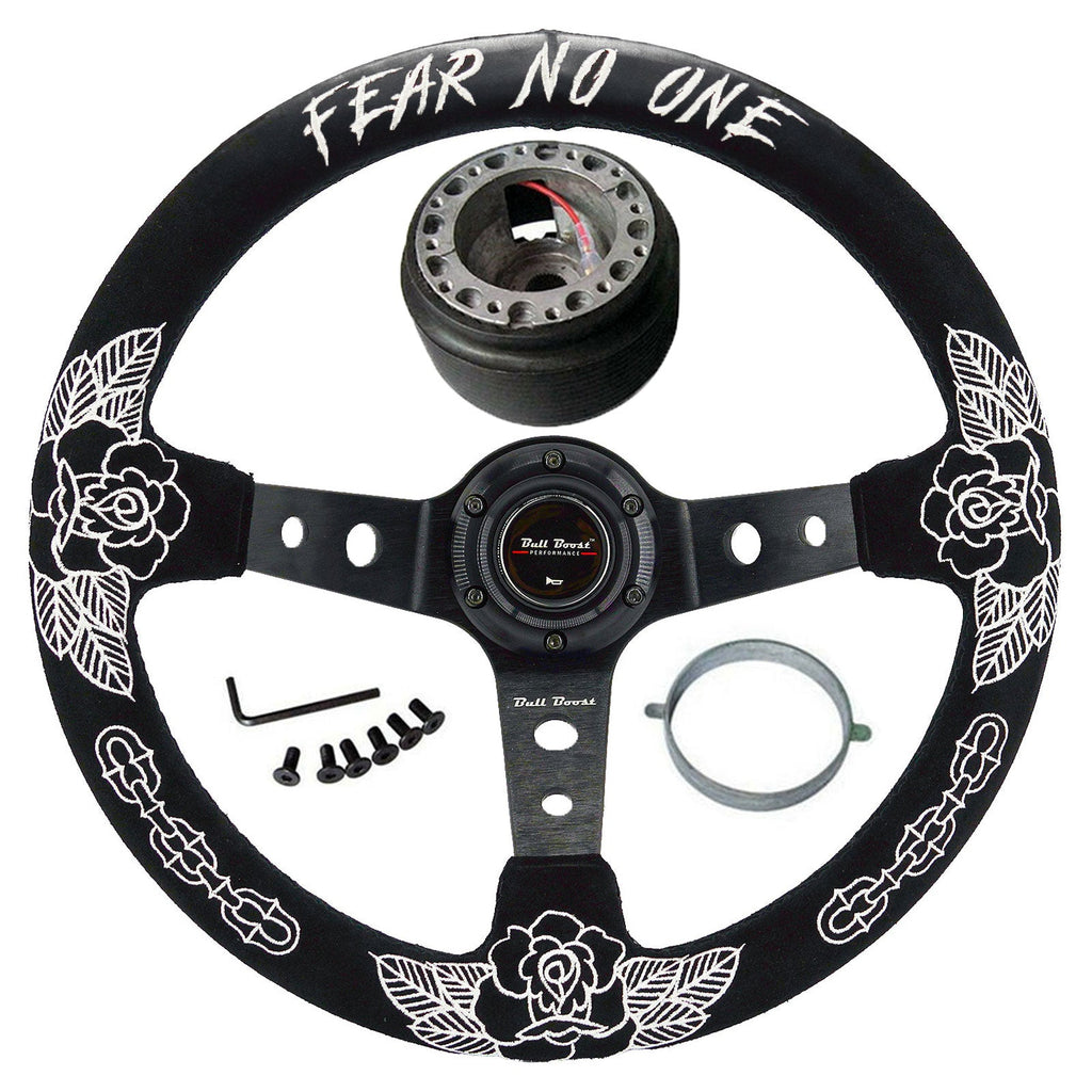 BW Rose Steering Wheel + Hub Adapter Kit For Toyota Pickup, Corolla, 4Runner, MR2, Camry