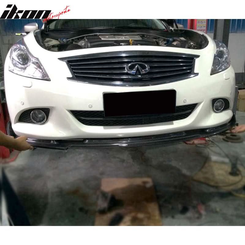 2010-2013 Infiniti G37 V36 JC Style Front Bumper Lip Carbon Fiber