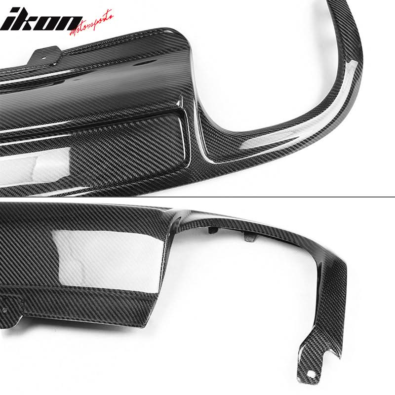 2009-2012 Audi A4 B8 S4 Style Rear Bumper Lip Diffuser Carbon Fiber