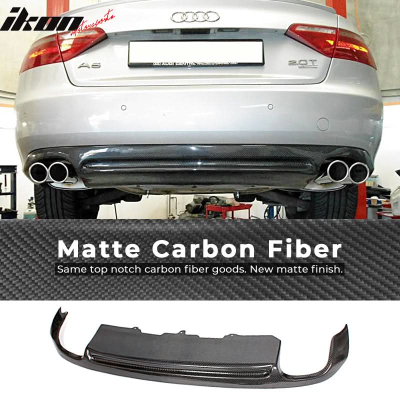2008-2012 Audi A5 B8 O Style Rear Lip Diffuser Carbon Fiber