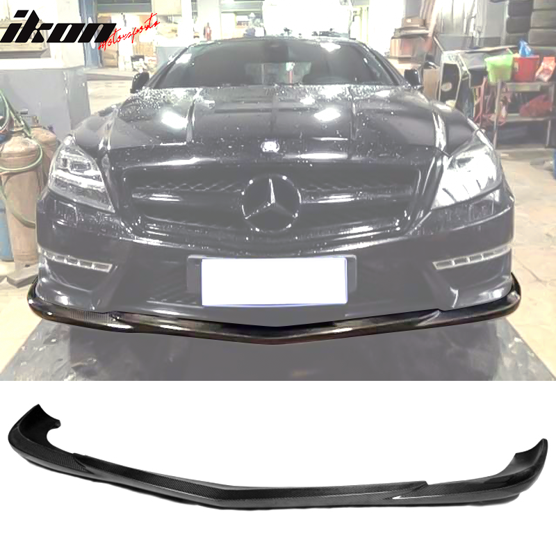 2012-2014 Benz W218 CLS63 AMG GHÂ Style Front Bumper Lip Carbon Fiber