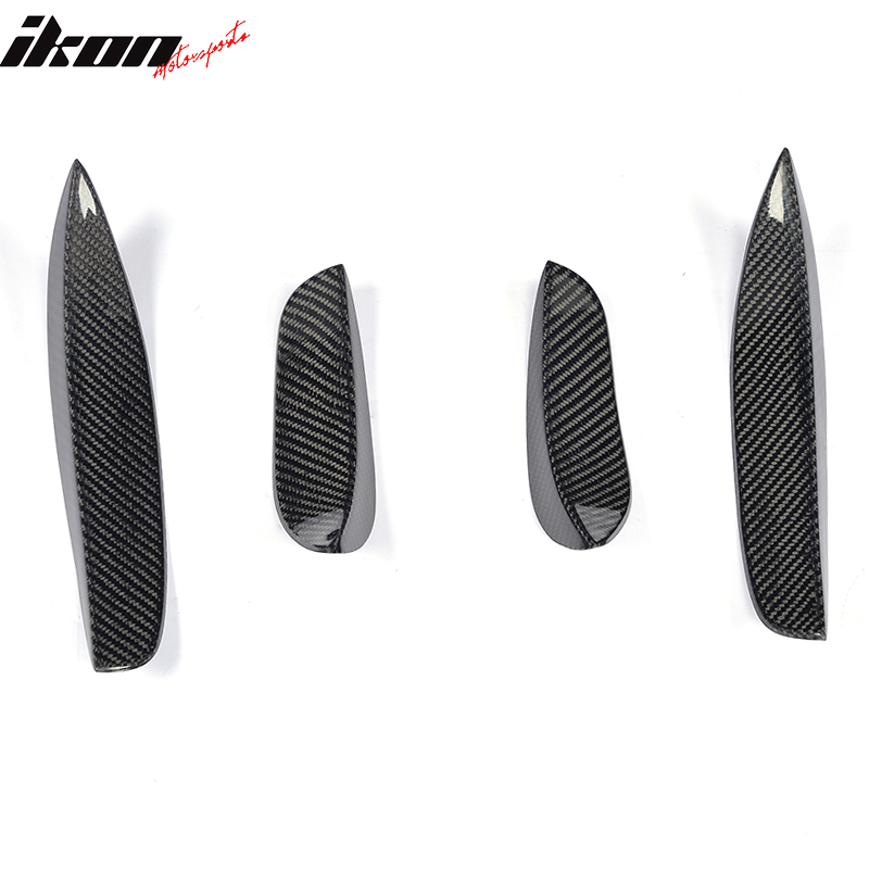 2015-2021 Benz C-Class W205 JC Front Bumper Fins Canards Carbon Fiber