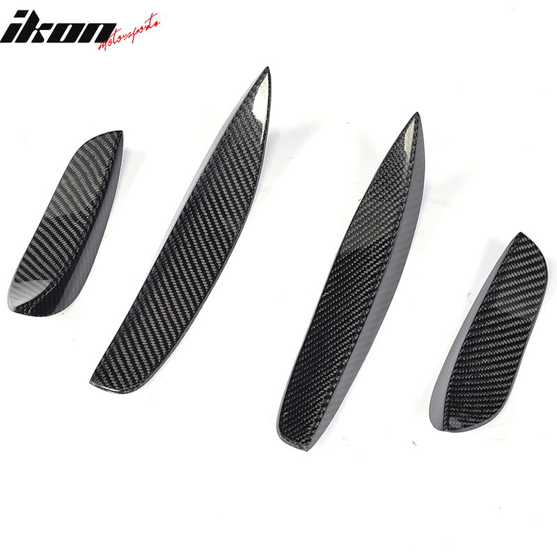 2015-2021 Benz C-Class W205 JC Front Bumper Fins Canards Carbon Fiber