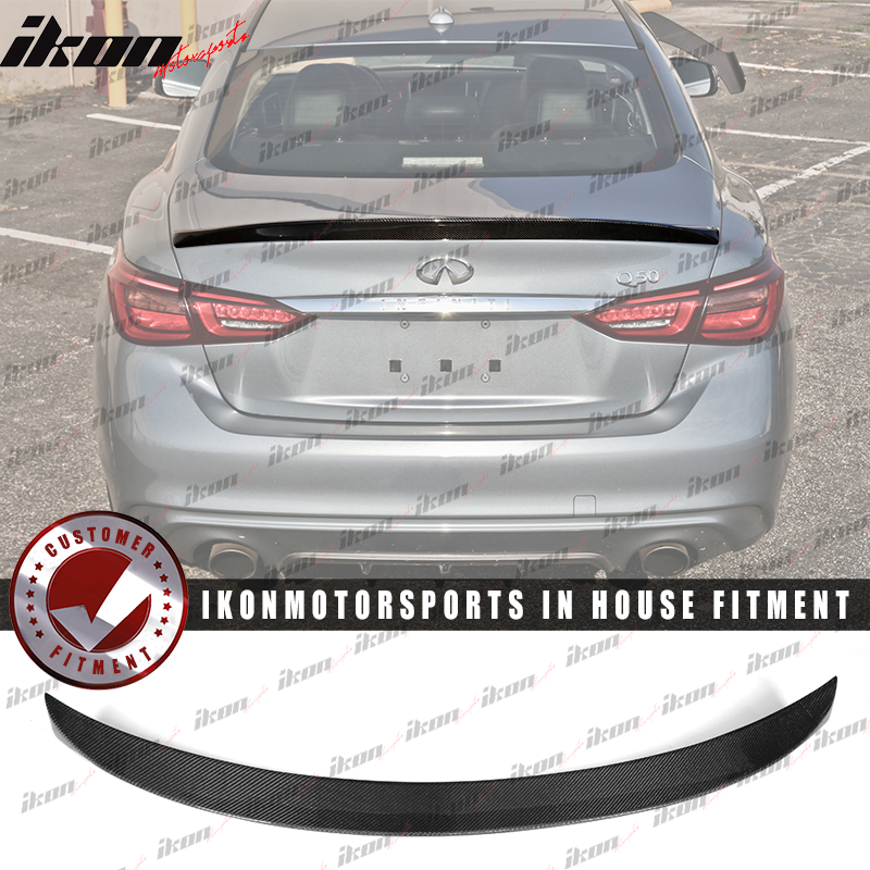 2014-2023 Infiniti Q50 ST Style Rear Trunk Spoiler Wing Carbon Fiber