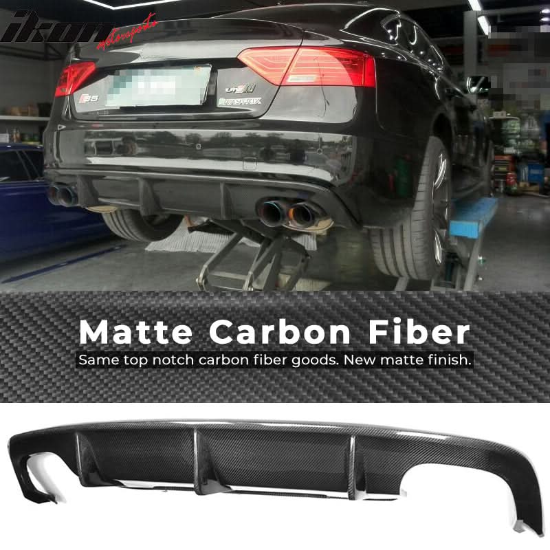2013-2017 Audi S5 B8.5 OE Style Rear Bumper Diffuser Carbon Fiber FRP