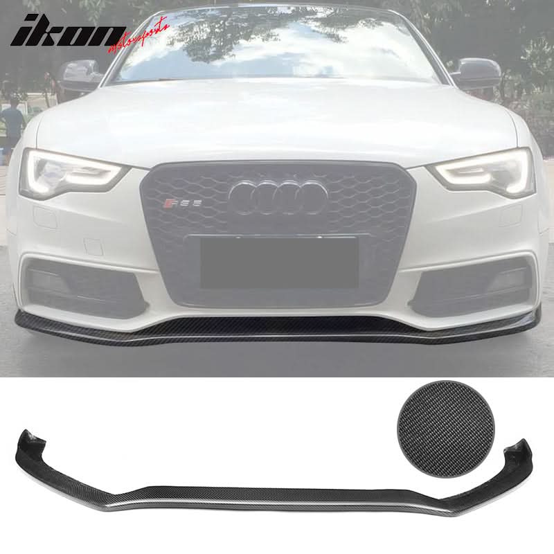 2013-2017 Audi S5 B8.5 DV Style Front Bumper Lip Kit Carbon Fiber FRP