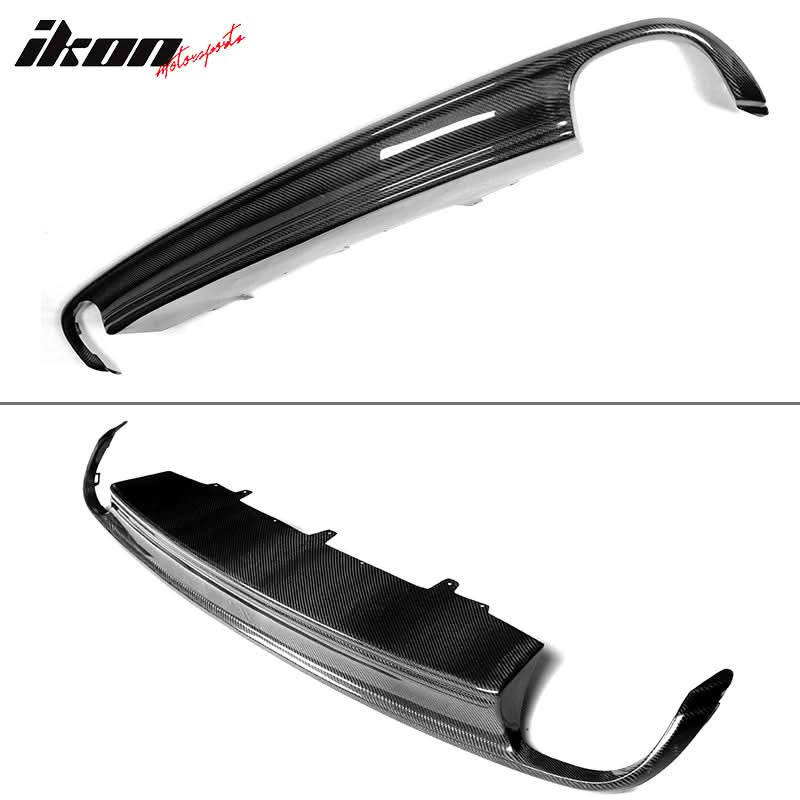 2012-2015 Audi A6 C7 S6 Style Rear Bumper Lip Diffuser Carbon Fiber