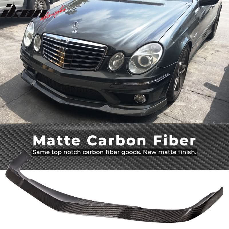 2006-2009 Benz W211 E63 AMG XY Style Front Bumper Lip Kit Carbon Fiber