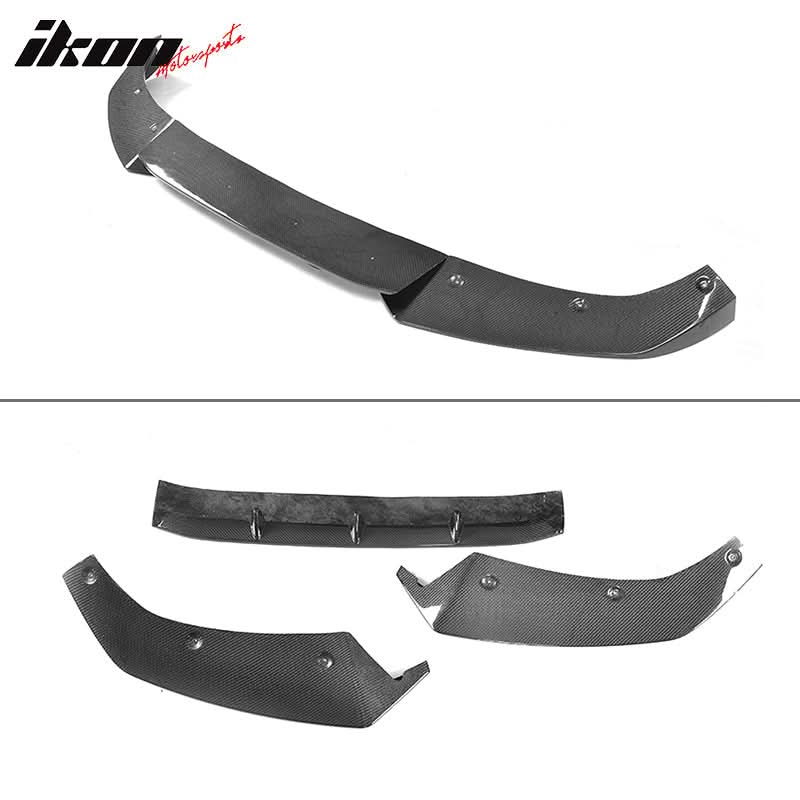 2017-2019 Audi A4 S4 B9 Sedan JC Style Front Bumper Lip Carbon Fiber