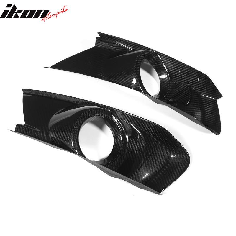 2015-2017 Ford Mustang JC Style 2PC Fog Lights Lamp Cover Carbon Fiber