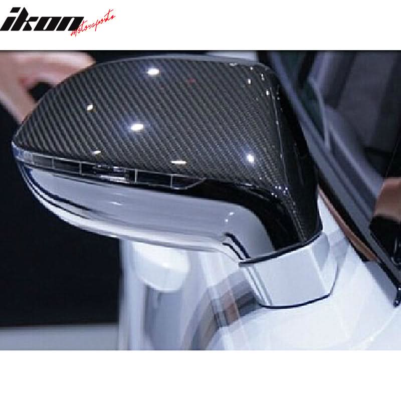 2012-2018 Audi A7 4G8 JC Style Side Mirror Cover Caps Carbon Fiber FRP