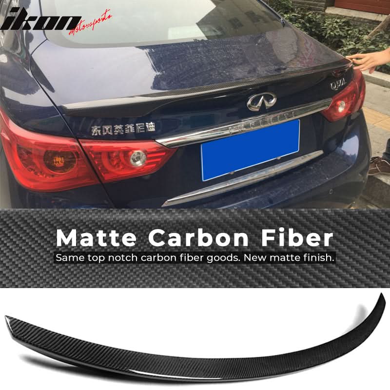 2014-2024 Infiniti Q50 V37 OE Style Rear Trunk Spoiler Carbon Fiber