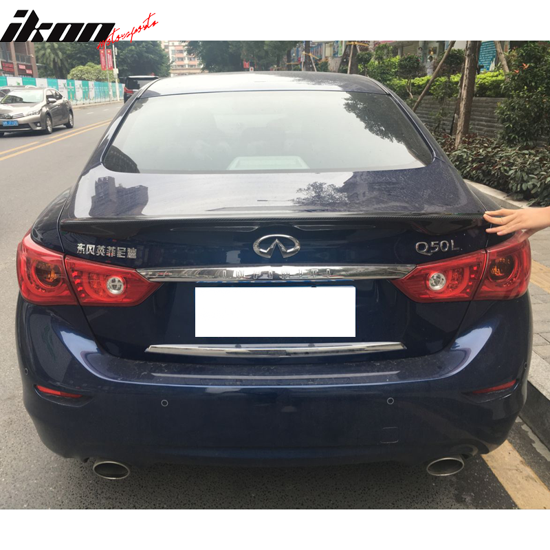 2014-2024 Infiniti Q50 V37 OE Style Rear Trunk Spoiler Carbon Fiber