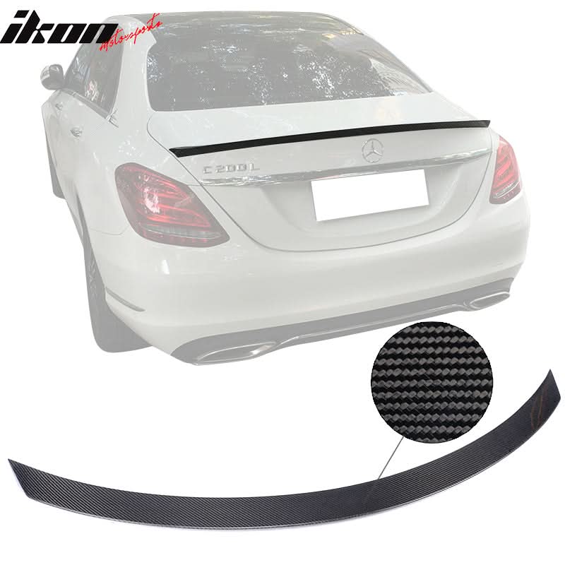 2015-2021 Benz W205 C Class ML Style Rear Trunk Spoiler Carbon Fiber