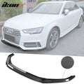 2017-2019 Audi A4 B9 Sedan JC Style Front Bumper Lip Kit Carbon Fiber