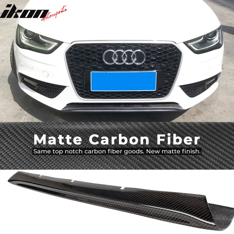 2013-2016 Audi A4 B8 Sedan OE Style Front Bumper Lip Carbon Fiber FRP