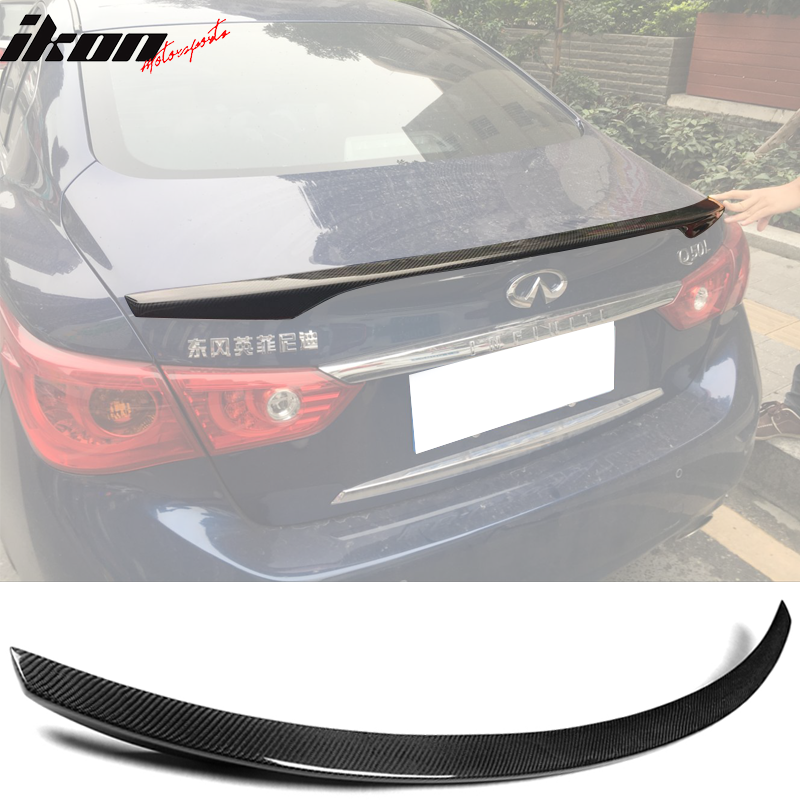 2014-2024 Infiniti Q50 V37 OE Style Rear Trunk Spoiler Carbon Fiber