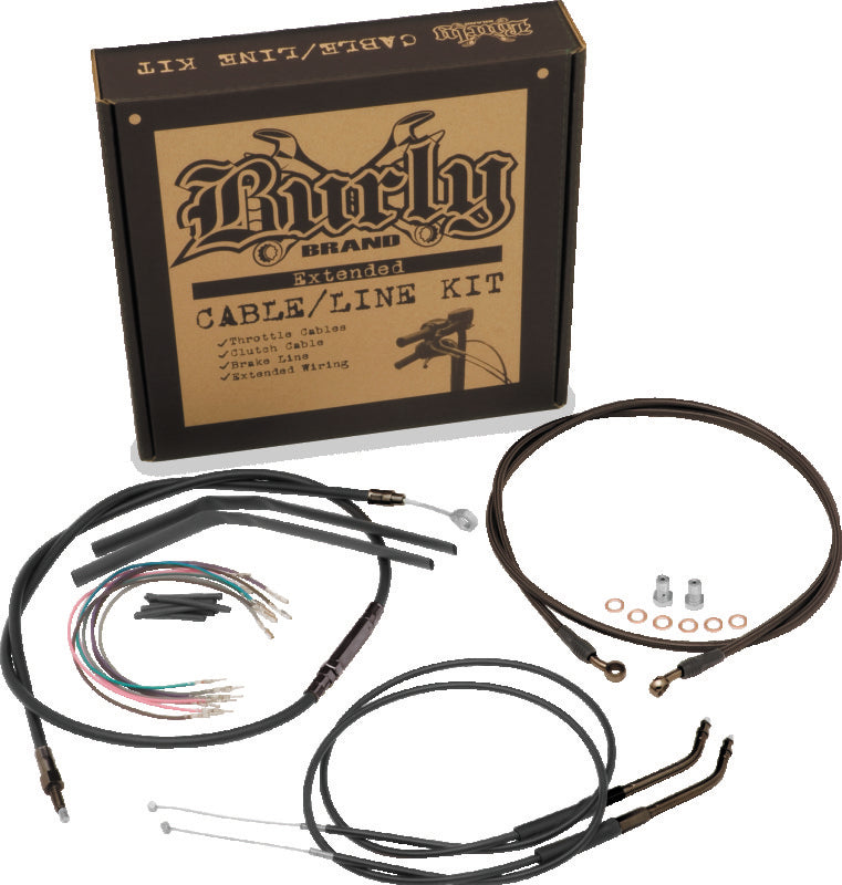 Burly Brand T-Bar Control Kit 12in - Black B30-1136