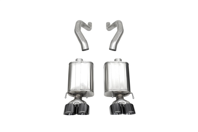 Corsa 06-13 Chevy Corvette C6 Z06 7.0L / 09-13 ZR1 6.2L Black PVD AxleBack Exhaust w/4.5in Twin Tips 21077BLK