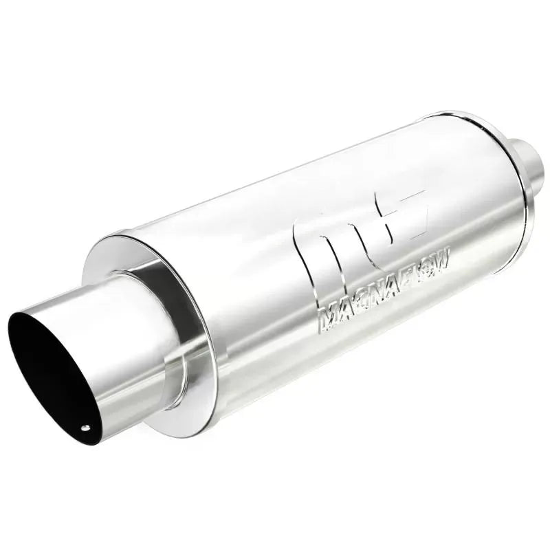 MagnaFlow Street 6in. Round Straight-Through Performance Exhaust Muffler 14821, 2.25in. Inlet
