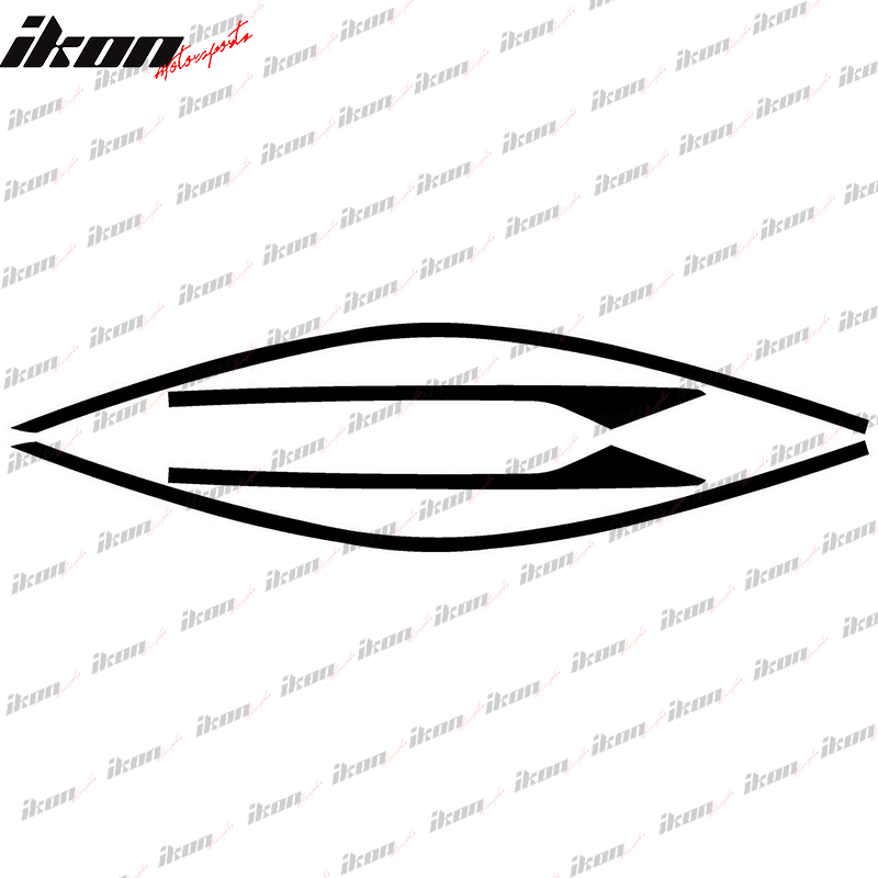 2016-2020 Honda Civic 2dr Gloss Black Window Trim Chrome Delete Vinyl