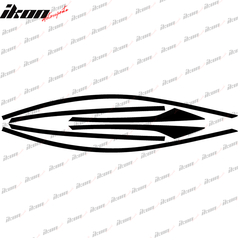 2018-2022 Honda Accord Gloss Black Window Trim Chrome Delete Vinyl Kit