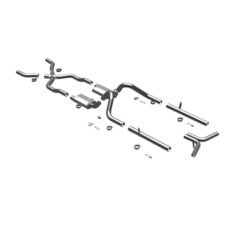 MagnaFlow Street Series Stainless Crossmember-Back Exhaust System for 1955-1957 Chevrolet Bel Air