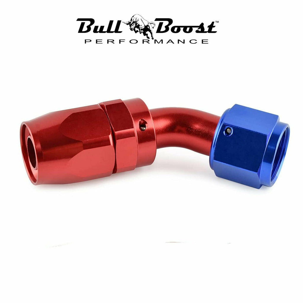 6 AN 90 Degree Billet Swivel Seal Braided Steel Hose End Fitting Oil/Fuel/Water