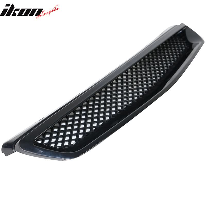 1999-2000 Honda Civic Grill Type R Unpainted Black Bumper Grille ABS