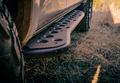 Cali Raised LED Cali Raised 05-23 Toyota Tacoma Step Ed Rock Sliders - Double Cab Long Bed W/ Kick Out/Yes PwdrCoat CR2618