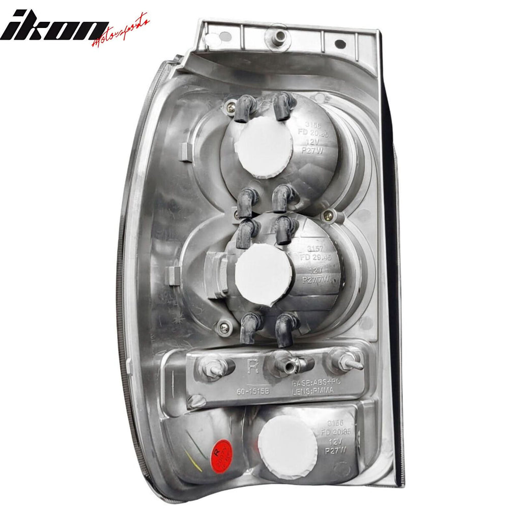 1998-2001 Explorer Chrome Clear Lens LED Tail Lights Rear Brake Lamps