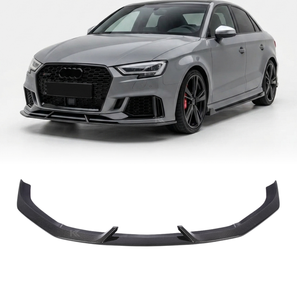 2017–2019 Audi RS3 8V Sedan Front Lip – Carbon Fiber