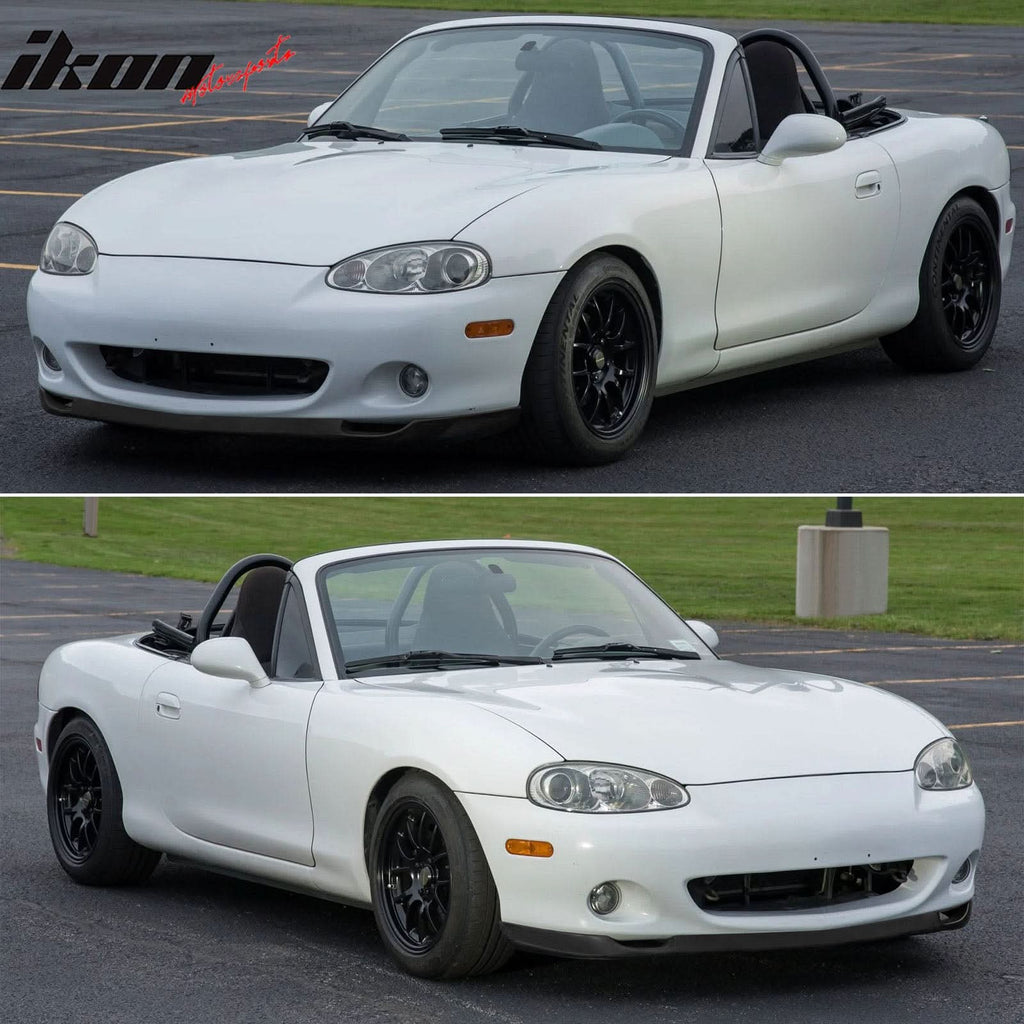 2001-2005 Miata MX-5 RS Style Unpainted Black Front Bumper Lip PU