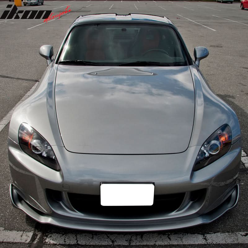 2004-2009 Honda S2000 Mugen Style Unpainted Black Front Bumper Lip PU