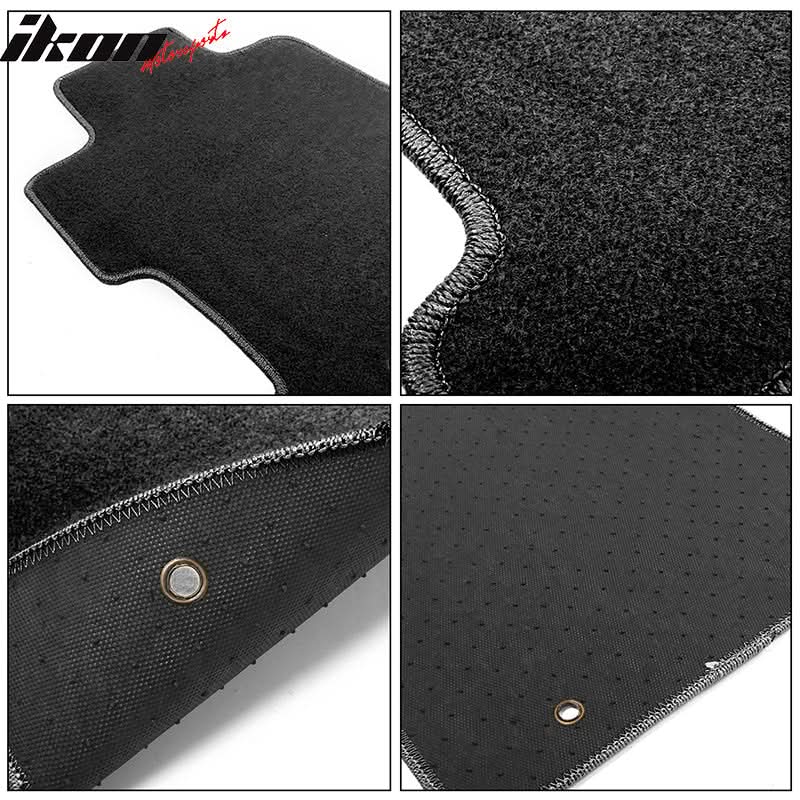 Car Floor Mat for 2006-2011 Honda Civic Black Carpet 3PC Nylon
