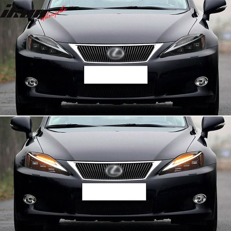 2006-2013 Lexus IS250 IS350 IS-F F Sport Style Black LED Headlights